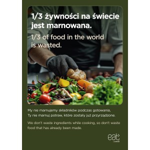 Plakat A4 1/3 żywności na świecie jest marnowana