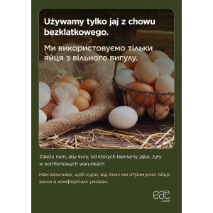 Plakat A1 Używamy tylko jaj z chowu bezklatkowego UA