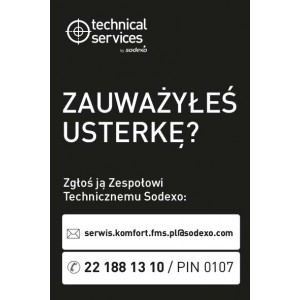 Naklejka zauważyłeś usterkę (technical services)