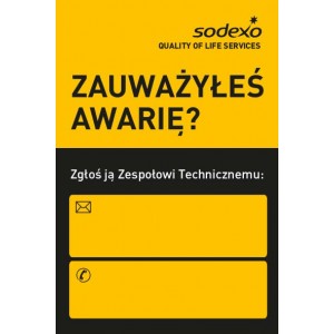 Naklejka zauważyłeś awarię