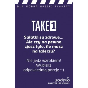 Naklejka TAKE1 "sałatki są zdrowe..."