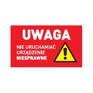 BHP-Naklejki Urządzenie niesprawne