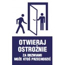 Naklejki Drzwi ostrożnie