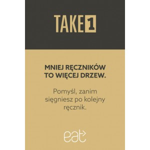 Naklejki "Mniej ręczników to więcej drzew" eat