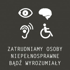 Naklejki "Zatrudniamy osoby niepełnosprawne" eat