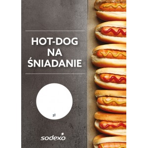 Plakat A6 Hot-dog na śniadanie