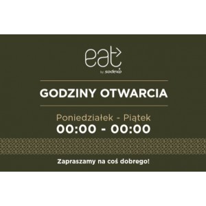 Tabliczka z godzinami otwarcia