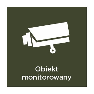 Naklejka obiekt monitorowany